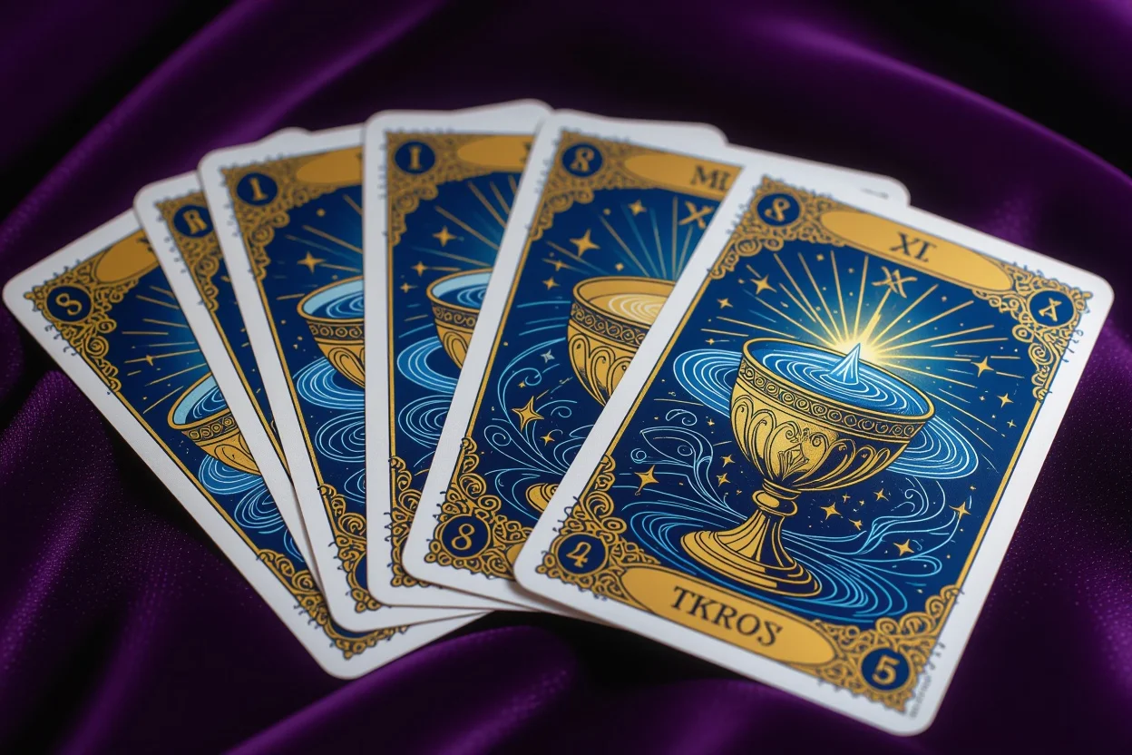 カップのスートタロットカード - 感情と愛情を司る神秘的なカード群