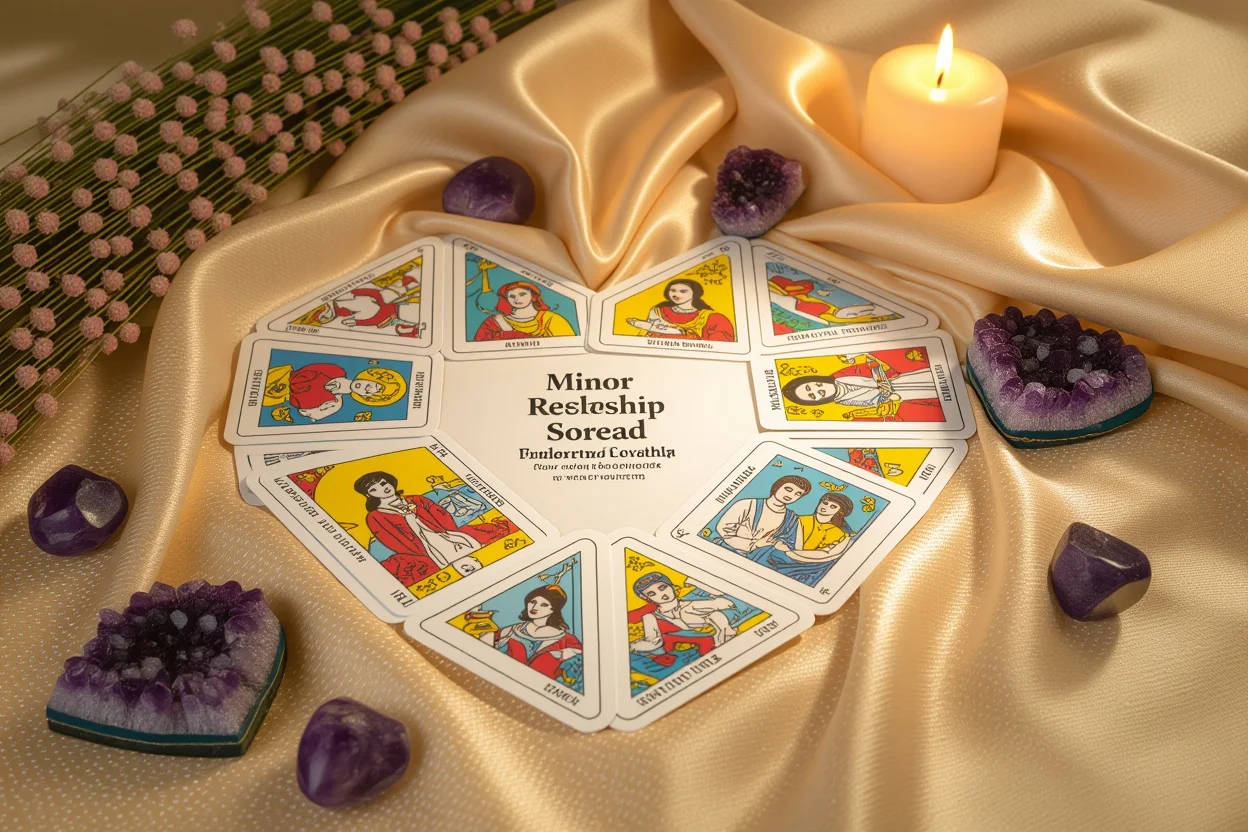 恋愛相談用マイナーアルカナカードのハート型スプレッド