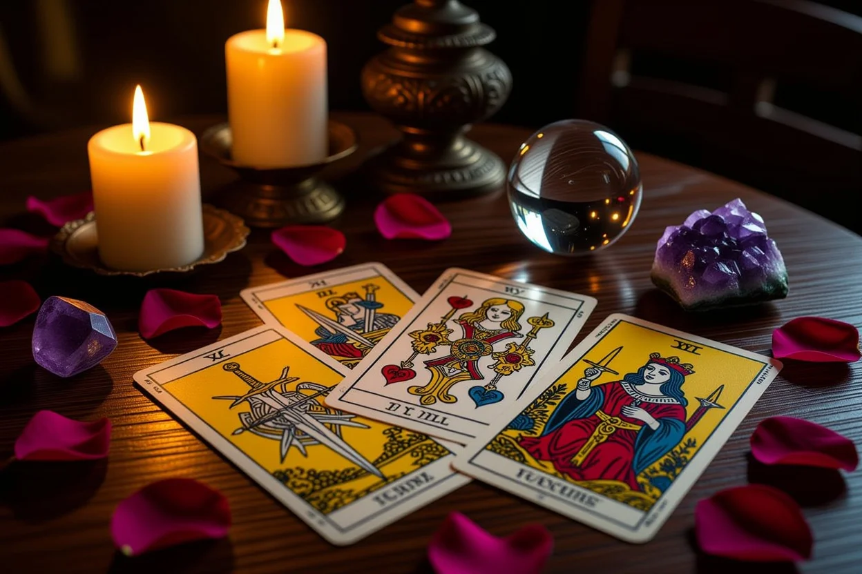 恋愛タロット占いマイナーアルカナカード・ソードとカップのスプレッド