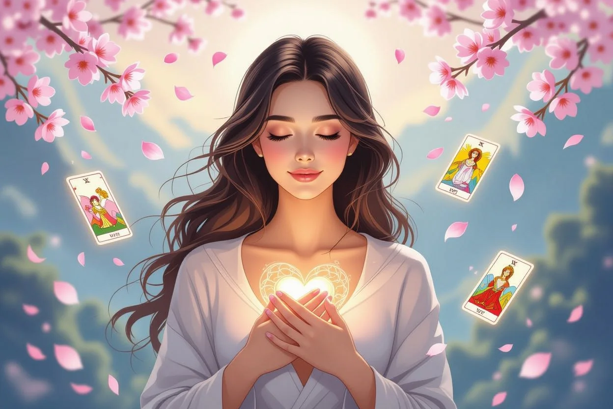 自己愛を育む恋愛タロット・ハートチャクラヒーリングイメージ