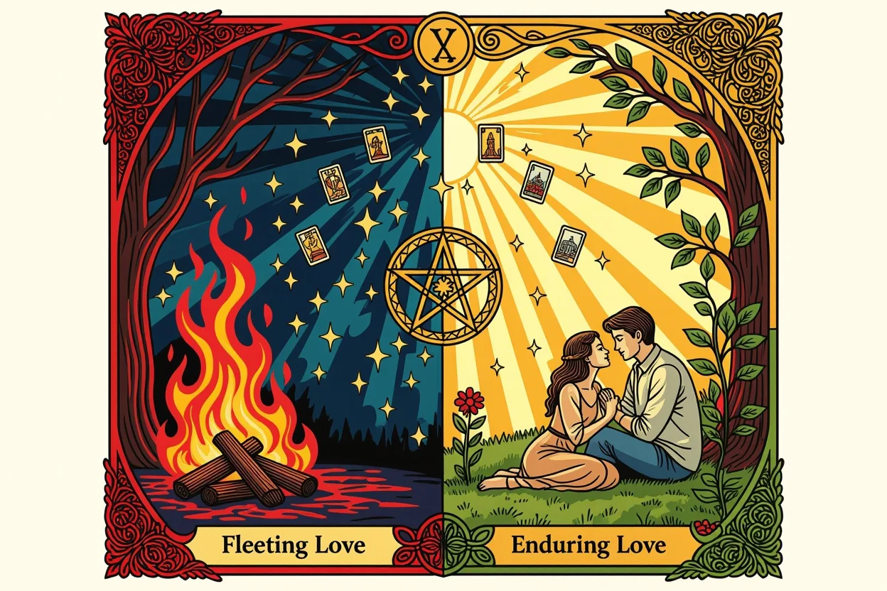 一時的な恋愛と長続きする愛の違いタロット恋愛占い