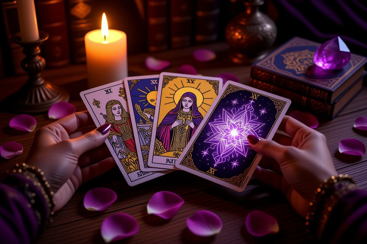 恋愛タロットの困難なカードの深い意味を読み解くイメージ