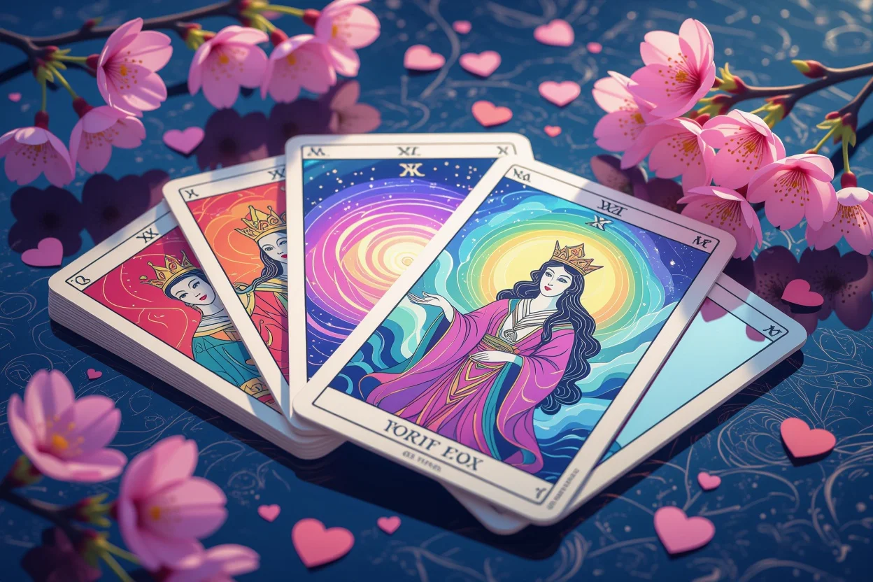 現在の心の状態を映し出す鏡としてのタロットカードの象徴的なイメージ