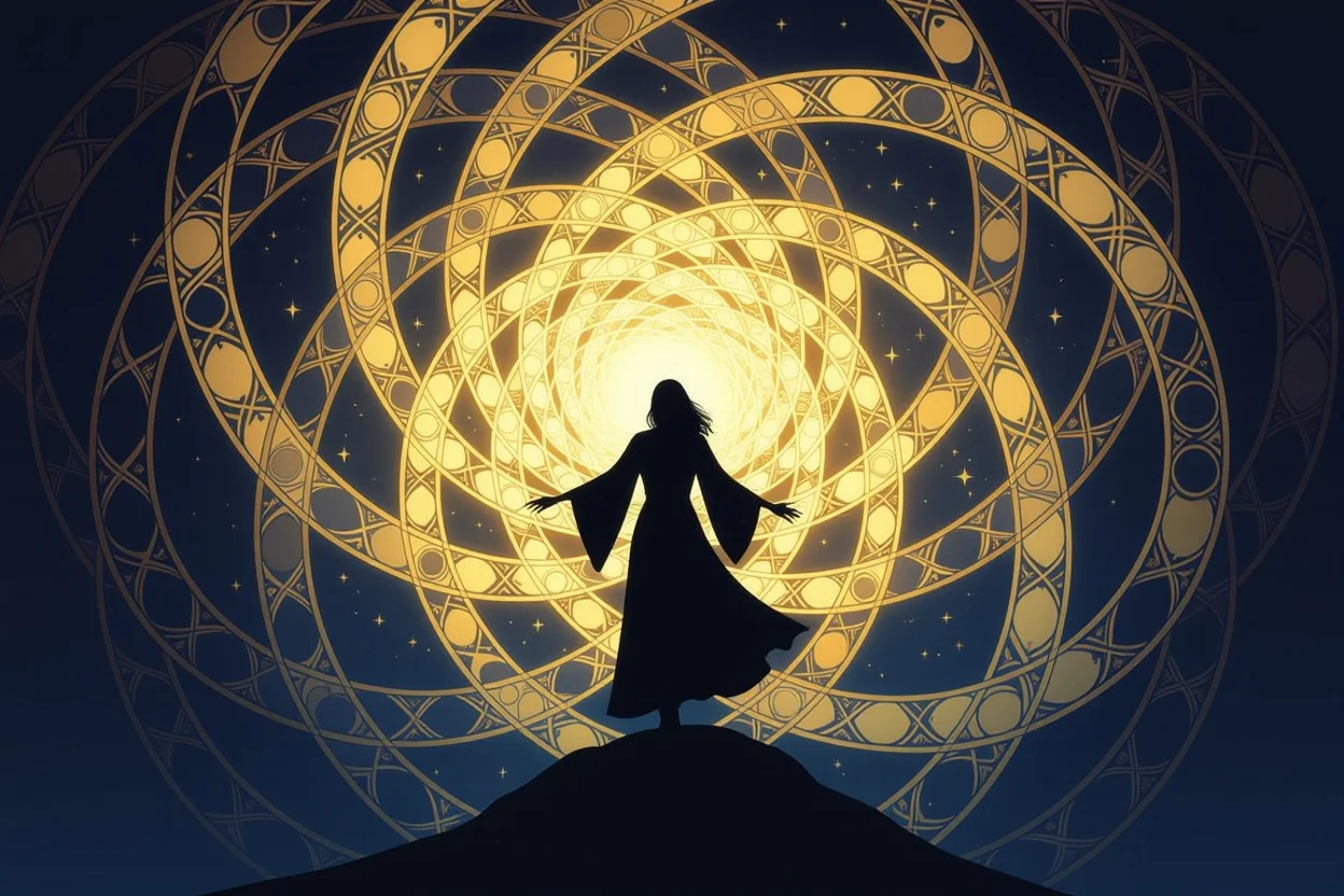 恋愛パターンからの解放と自己変容を表現したアート画像