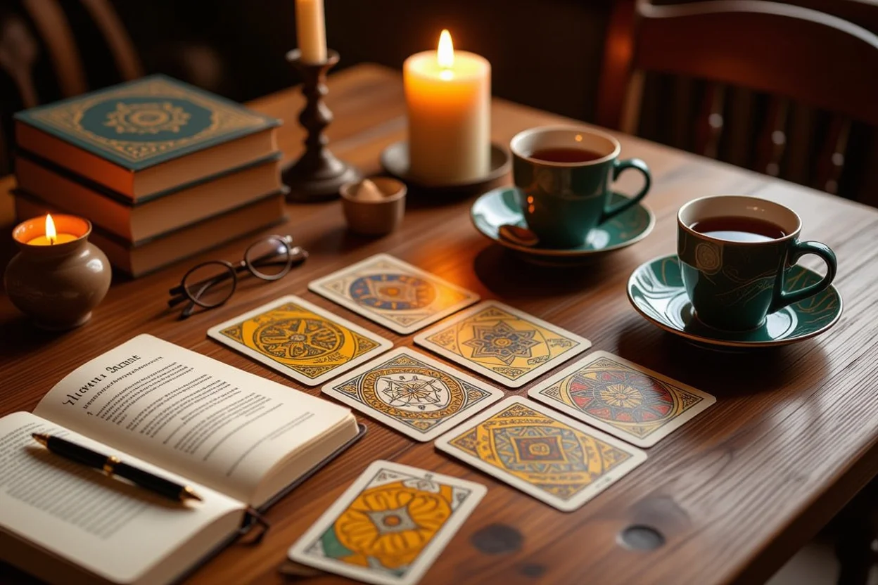 現実的で実践的な恋愛タロット占いのリーディングスペース、自己洞察のための落ち着いた環境