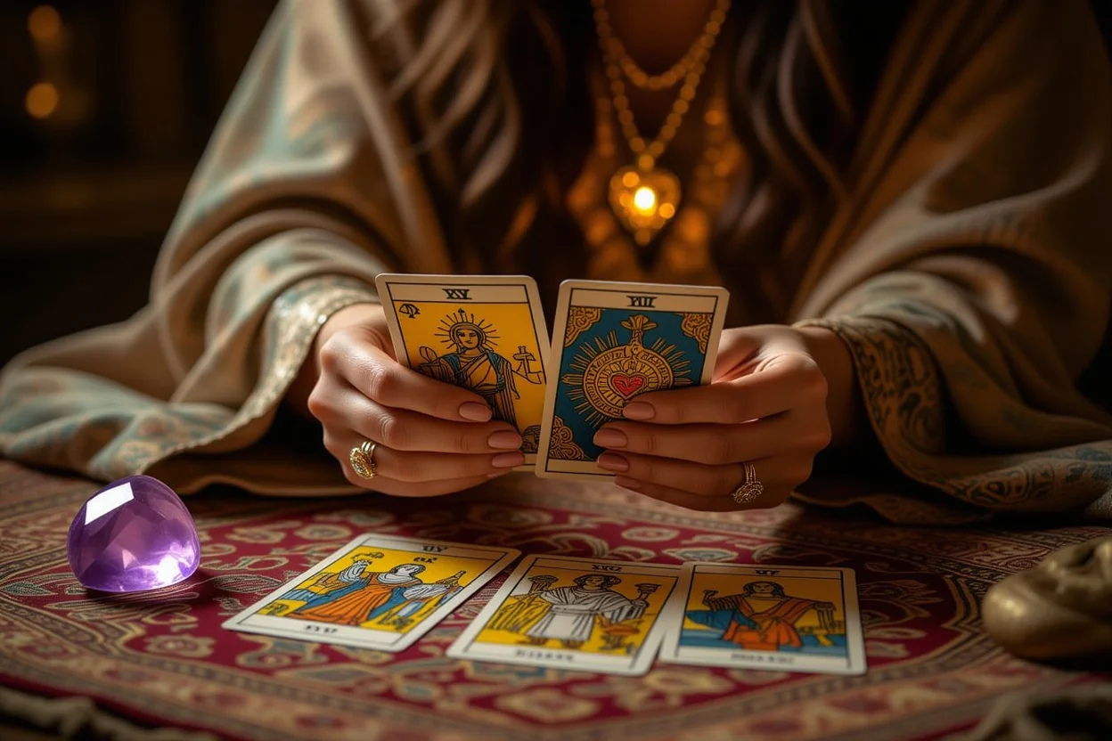 逆位置タロットカードの深い意味を読み解く恋愛相談の様子