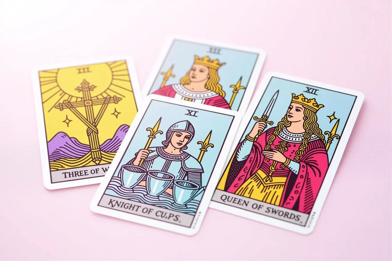 恋愛リーディングで重要な4枚のタロットカードの詳細画像