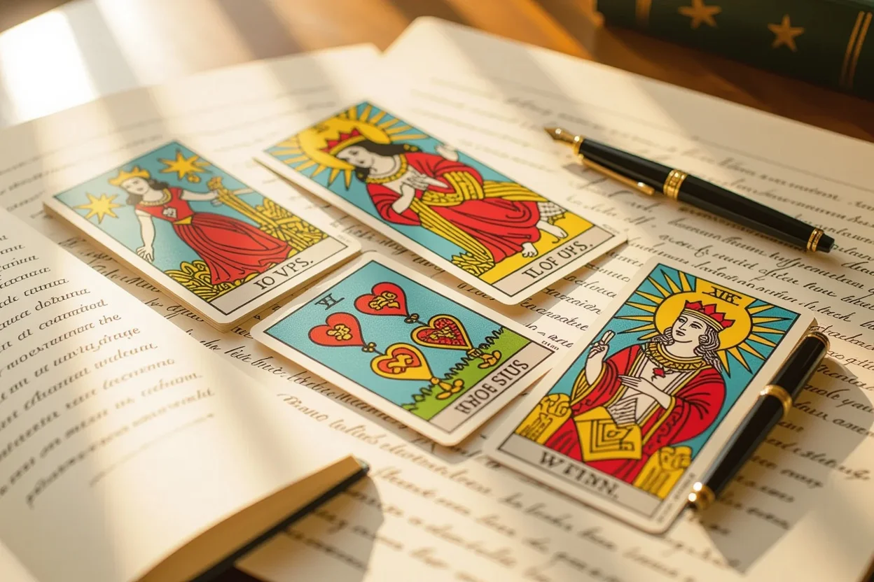 恋愛関係を示すタロットカードの詳細なスプレッド