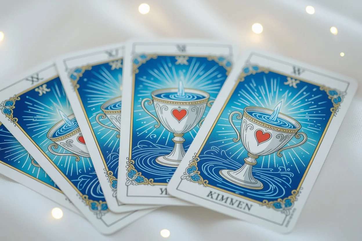 カップのスートで感情と恋愛の深層心理を表現したタロットカード