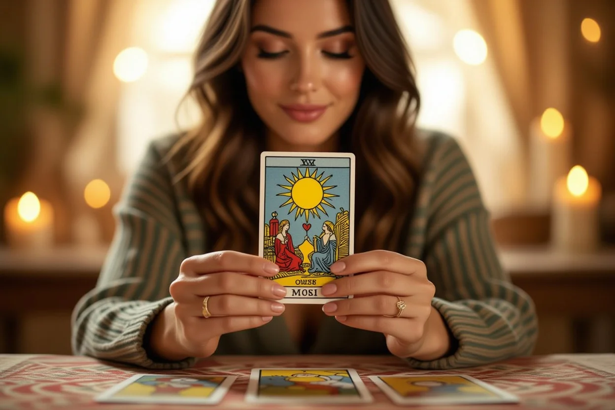 タロットカードから恋愛の深層心理を読み解く女性