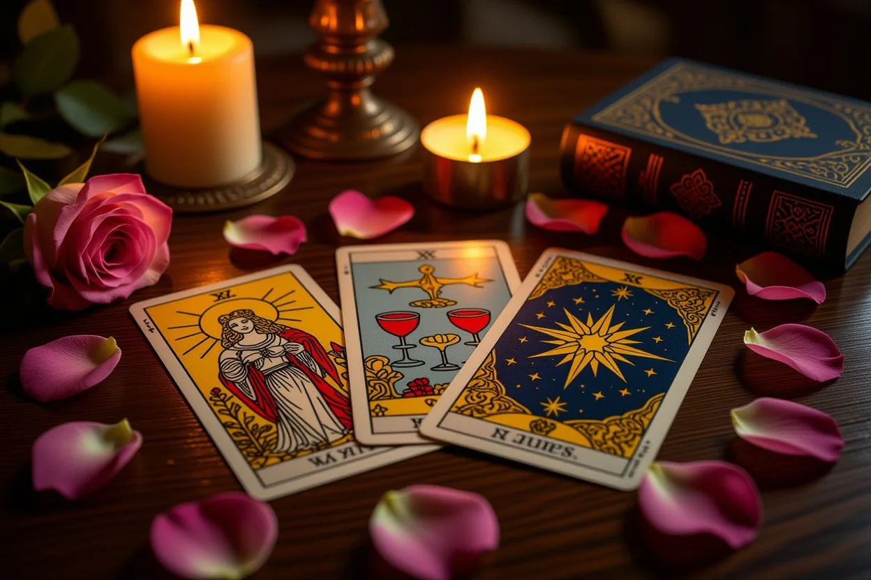 大人の恋愛をタロットカードで占う神秘的なスプレッド