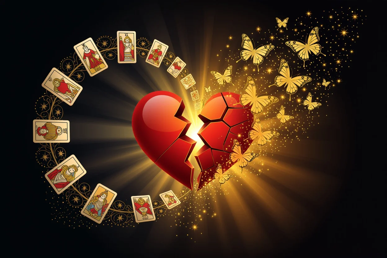 恋愛関係の変化と変革を示すタロット占いのイメージ