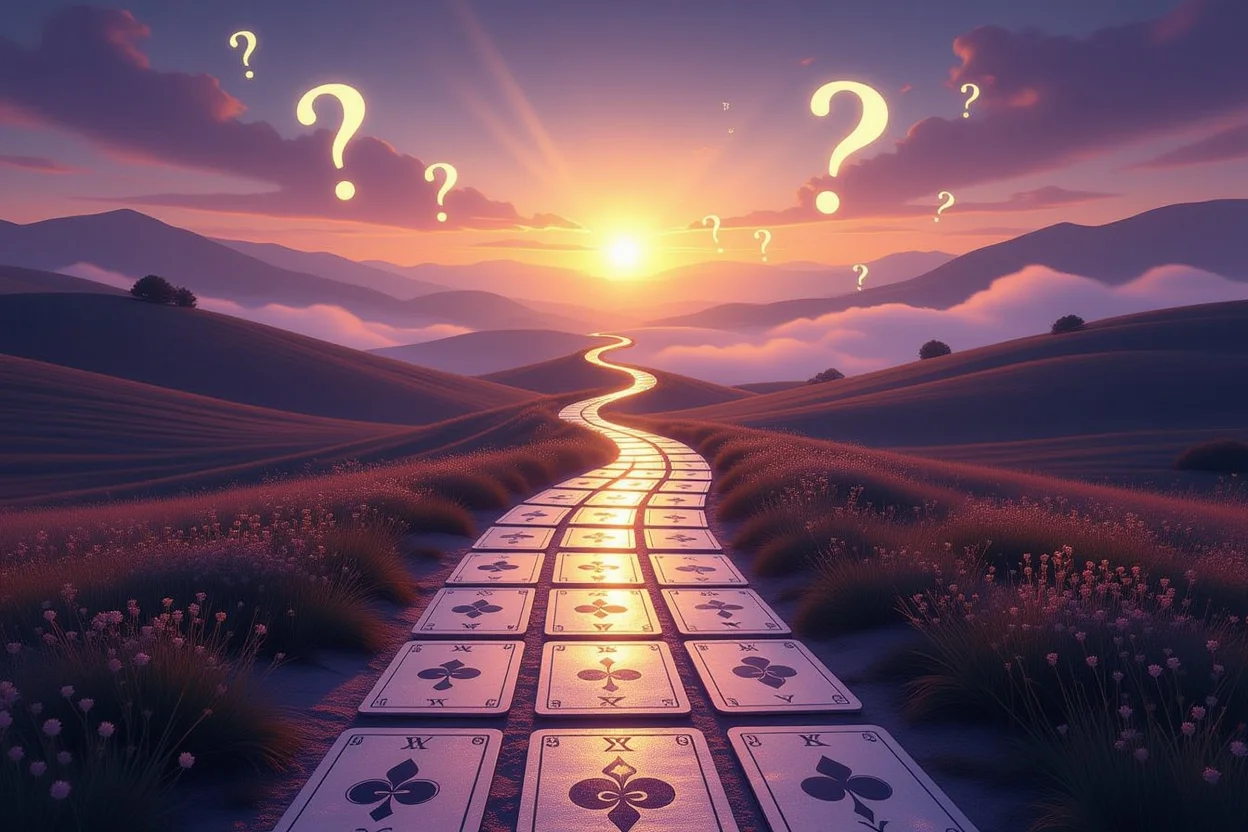 タロットが示す愛の内なる旅路・自己発見と恋愛成長のスピリチュアルイメージ