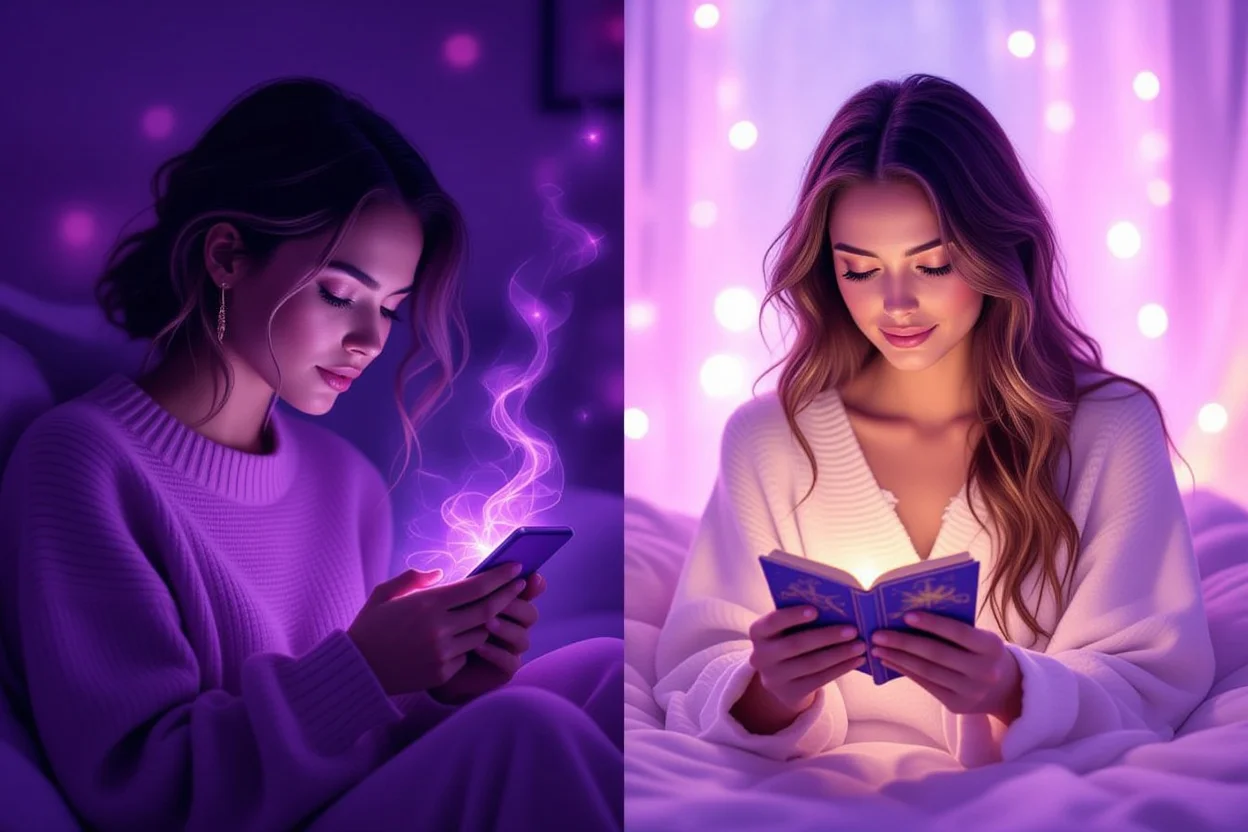 恋愛における依存から自立への変化を表現したタロット占いのコンセプトアート