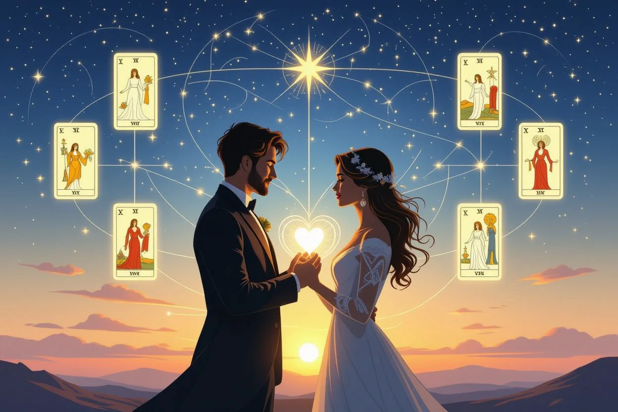 カップルの本音と隠された感情を読み解くタロット占いのイメージ