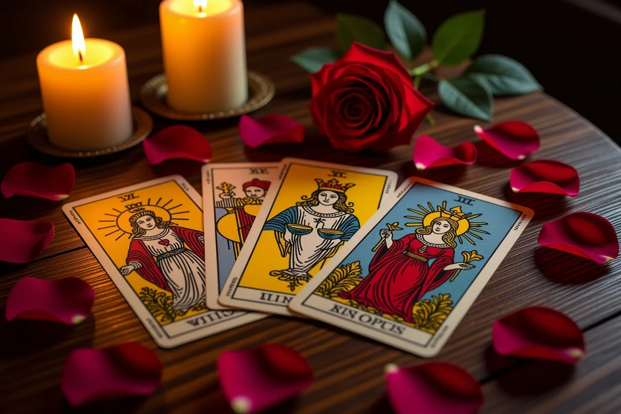 恋愛タロット逆位置カード占いの神秘的な雰囲気