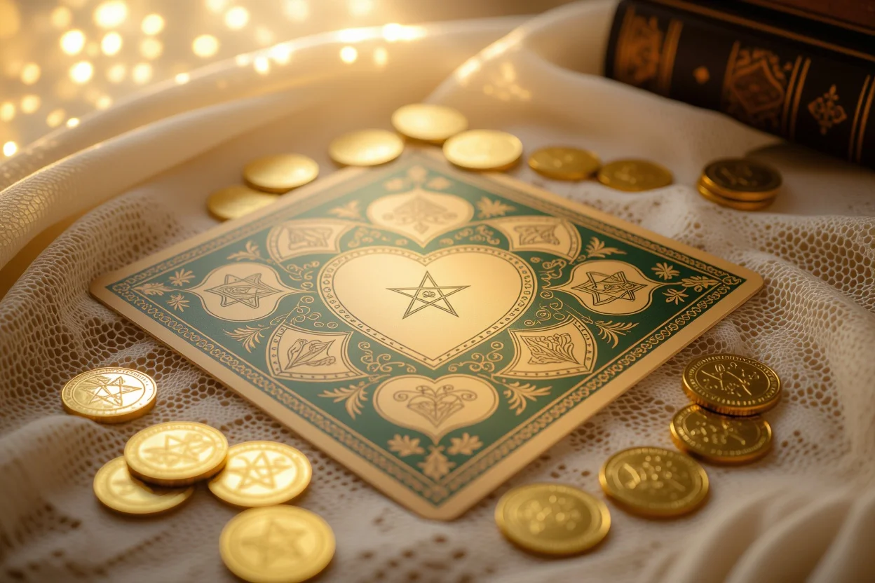 ペンタクルスートによる恋愛の安定性と将来性を示すタロットスプレッド