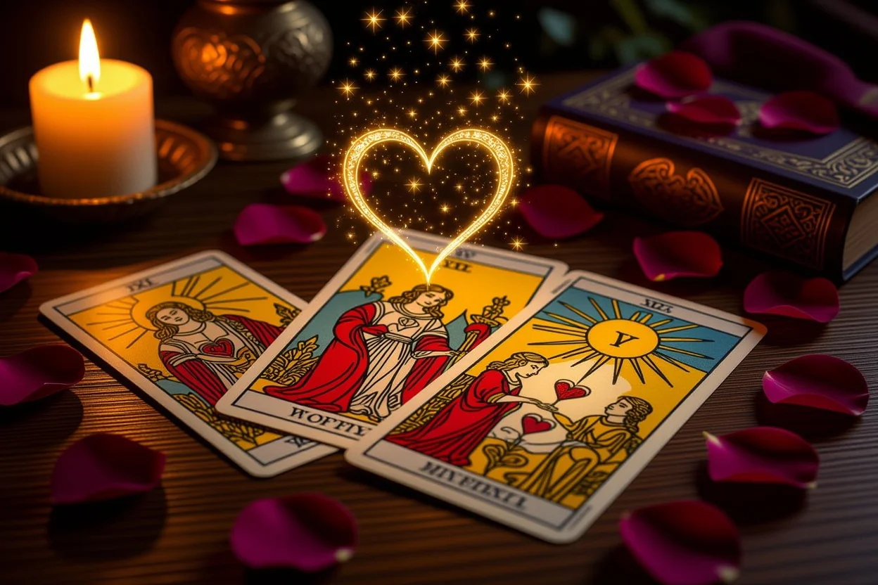 恋愛タロットカードで続く愛を占う神秘的なスプレッド