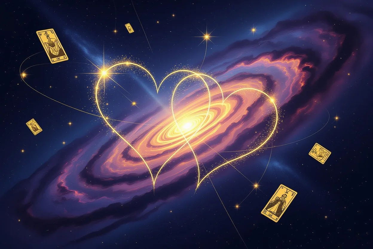 宇宙に描かれた運命の恋、星座とタロットが織りなす愛の神秘
