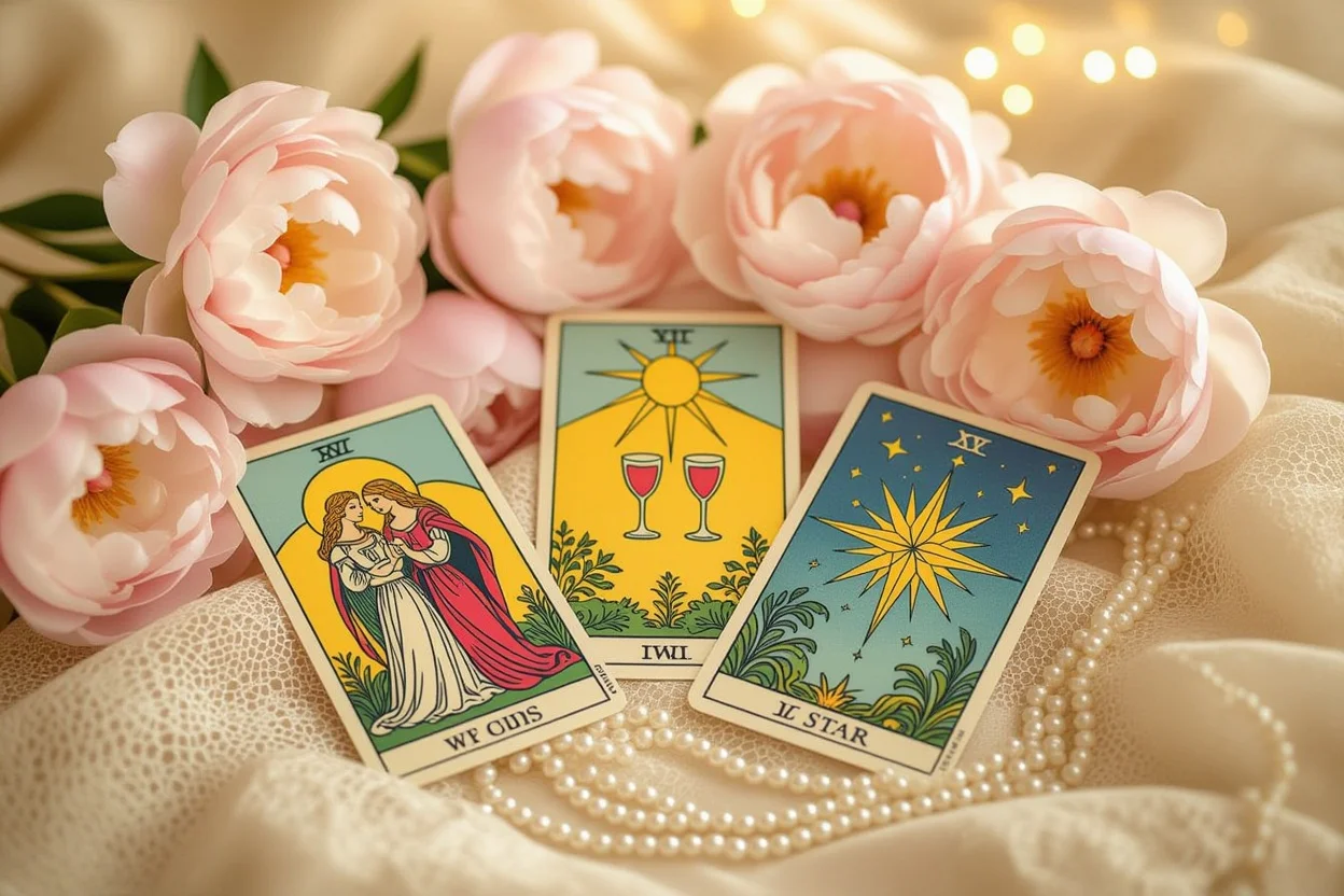 恋愛運を示す特別なタロットカード3枚、愛の未来を予言する神聖なメッセージ