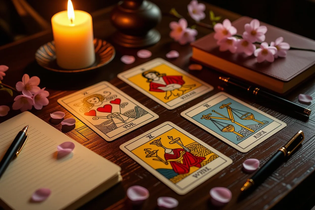 恋愛タロット占いカードスプレッド・現実的な解決策を示すタロットカード