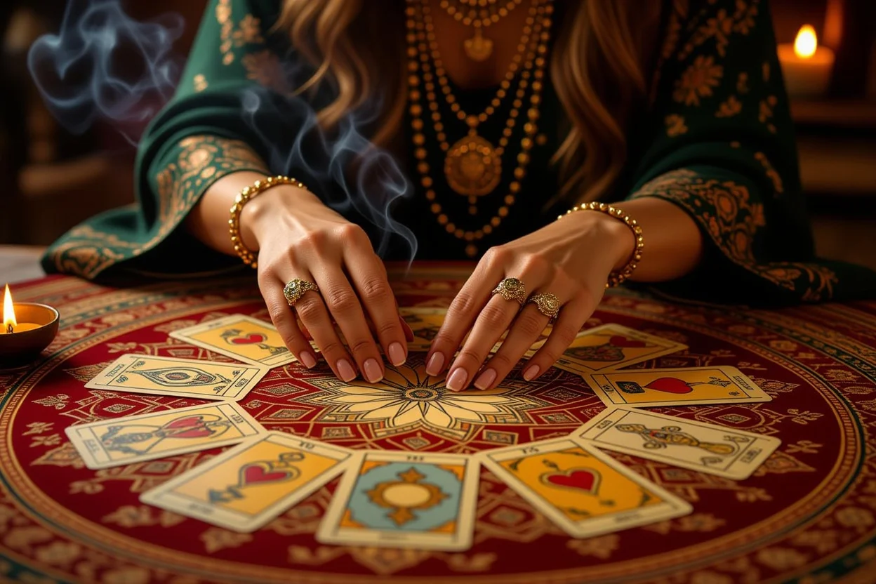 タロット占いの実践的な恋愛鑑定シーン