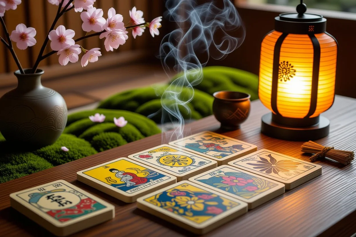 和の美意識を取り入れた恋愛タロット占いの静寂な風景