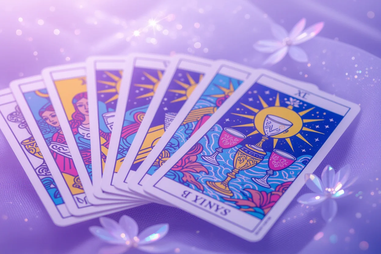 カップのスートのタロットカード、感情と愛情を表す美しいカード群