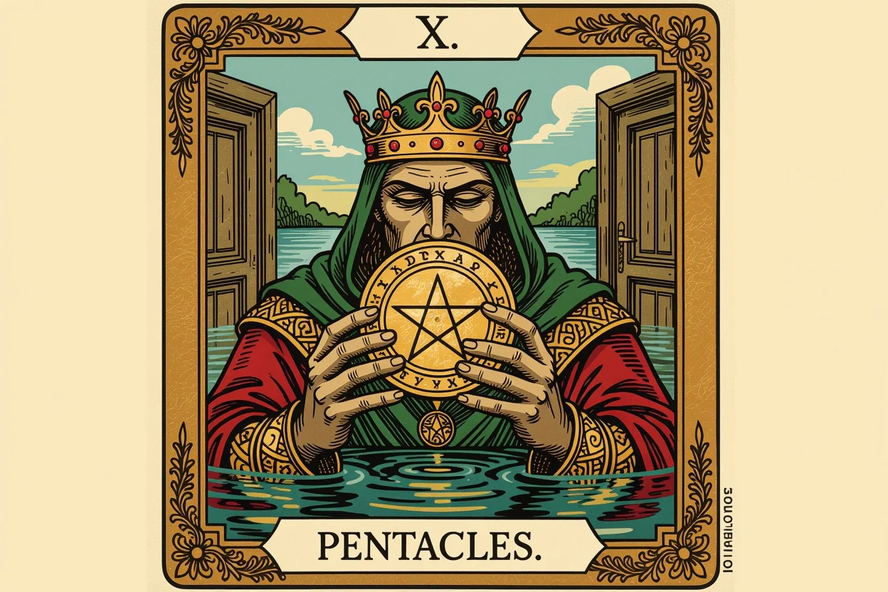 ペンタクルの4のタロットカード、恋愛の停滞期を象徴する占いカード