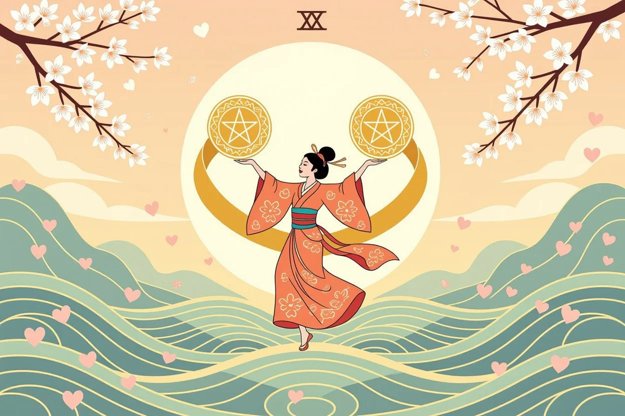 恋愛タロット ペンタクルの2 長続きする恋愛の秘訣を示すタロットカード