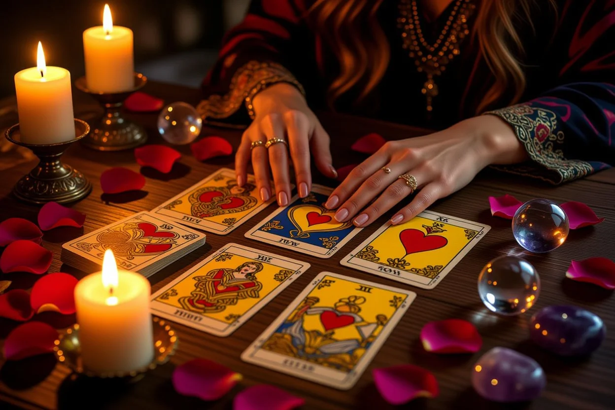 恋愛タロット占いで彼の本音を読み解く神秘的なカードリーディング