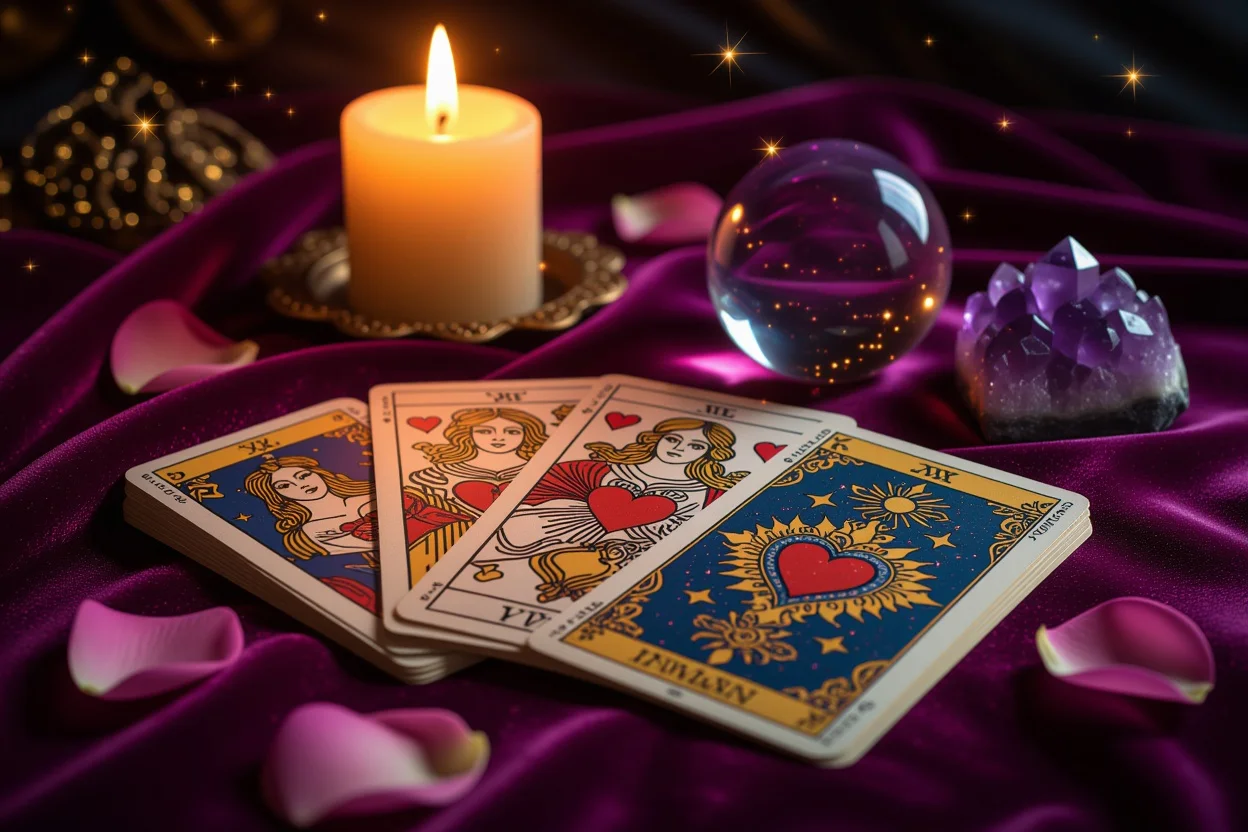 恋愛タロットカード占い・ロマンチックな雰囲気のタロットリーディング