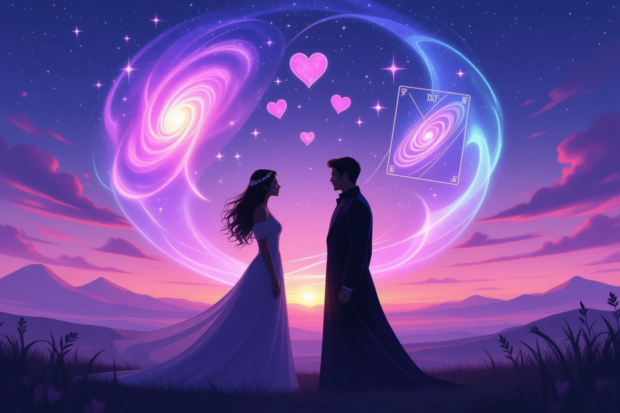 恋愛における深層心理と隠された感情を表現した幻想的なイメージ