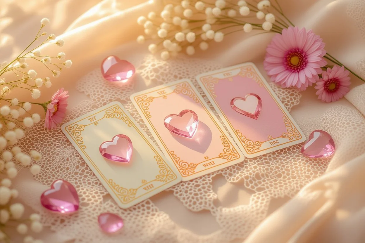 恋愛関係の未来を占う3枚のタロットカードスプレッドと希望的な雰囲気