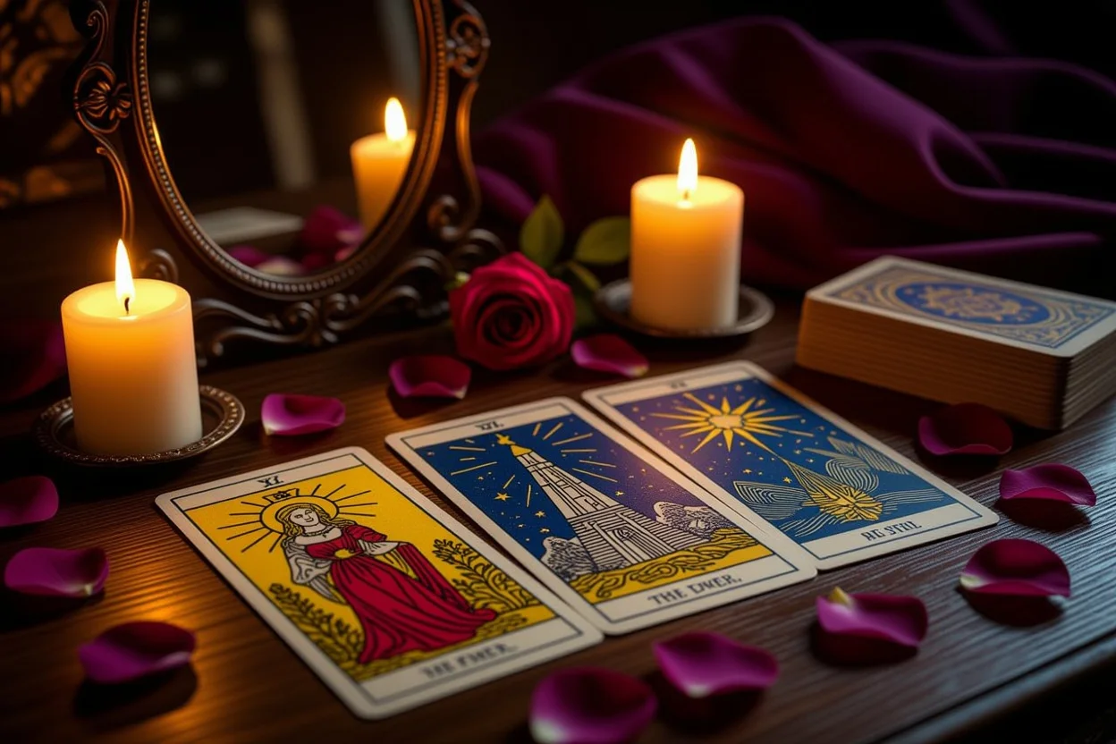 恋愛タロット占いで深層心理を読み解く3枚のカード配置