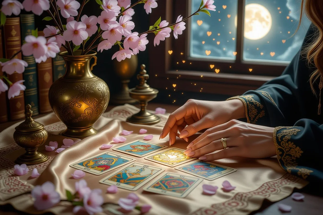 恋愛の未来を切り拓くタロット占いの鑑定風景