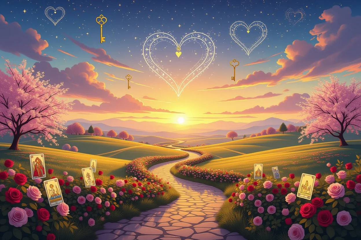 恋愛運アップと理想の未来への道筋を示す希望に満ちた風景