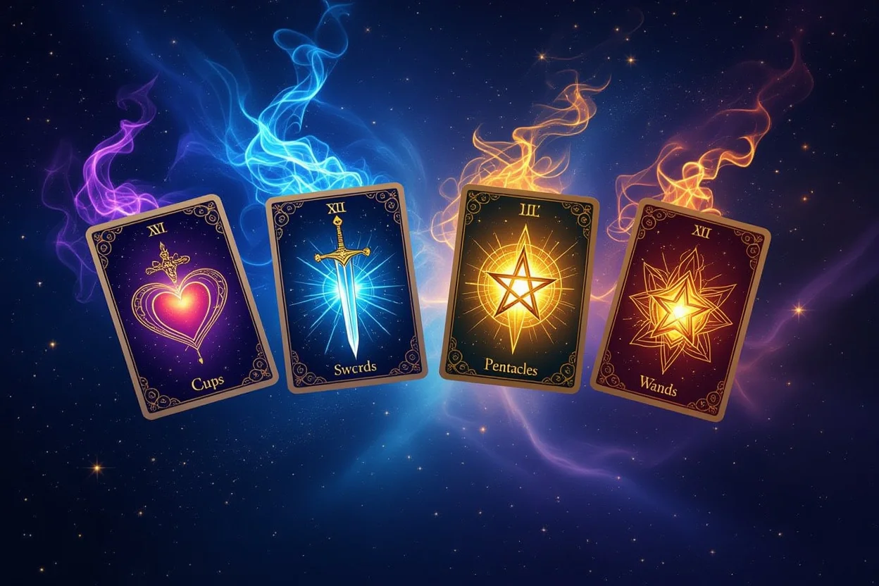 恋愛タロットの四大スート、深層心理と恋愛の神秘的表現