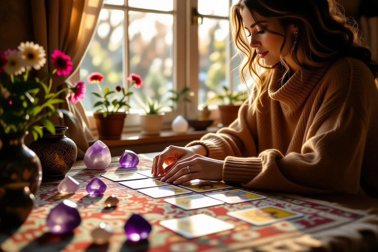 タロット占い恋愛相談・内面と向き合う女性・恋愛の停滞期克服