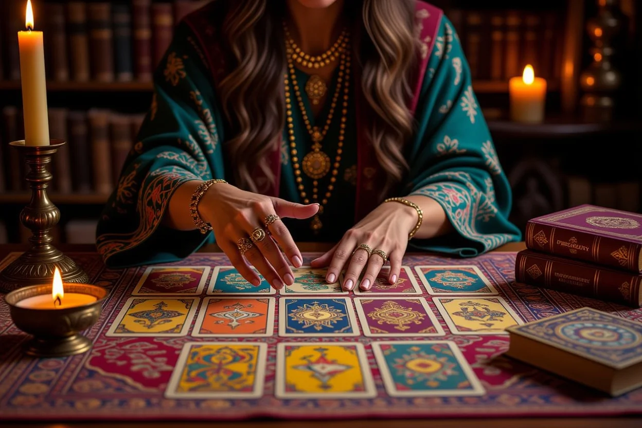 タロットを使った恋愛相談とリーディングセッションの様子