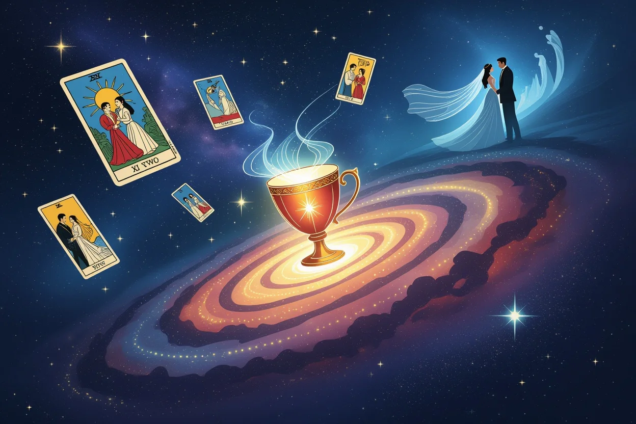 タロットカードで恋愛運命を積極的に変える宇宙的なビジョン