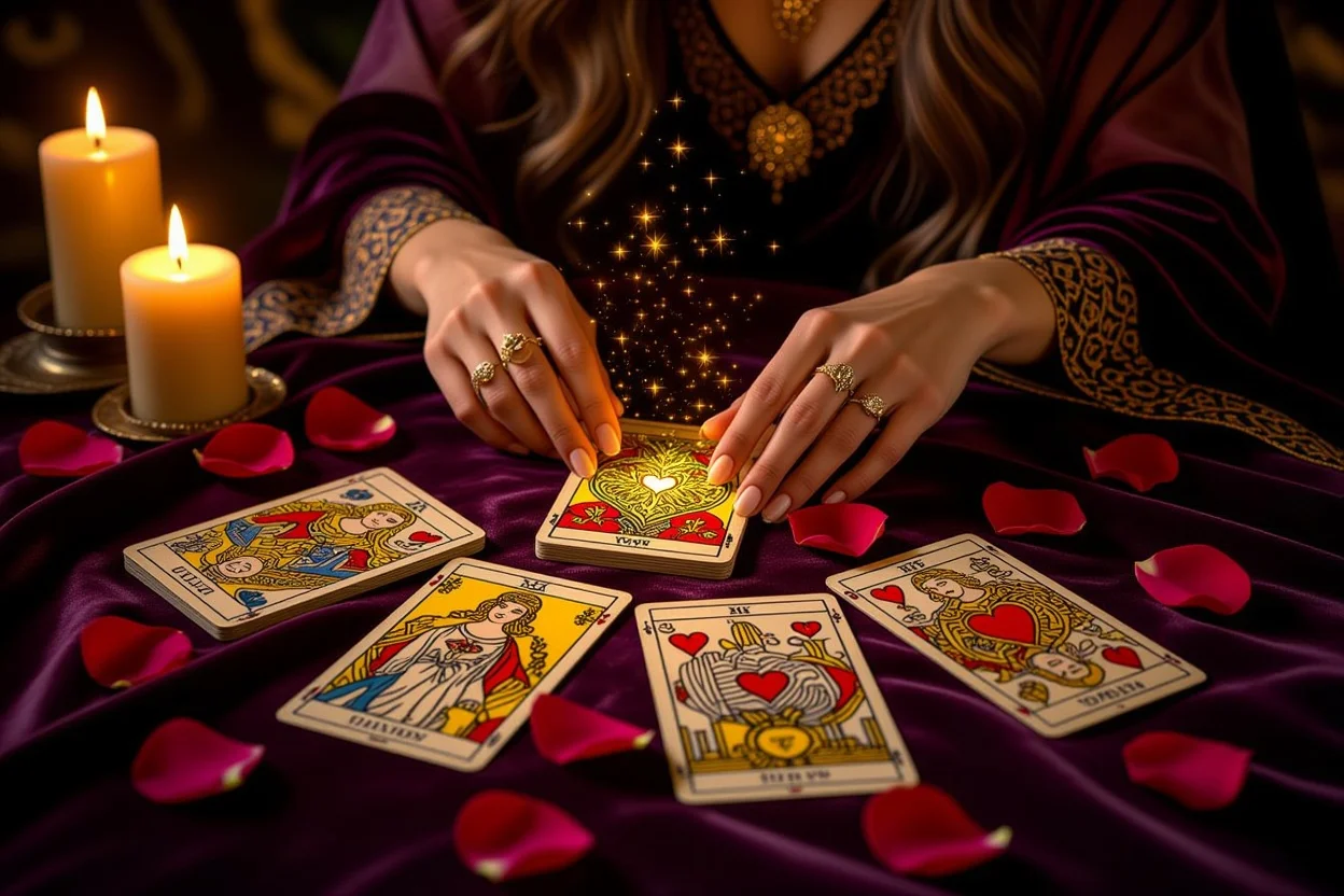 恋愛タロットカード占いで彼の本音を読み解く神秘的なスプレッド