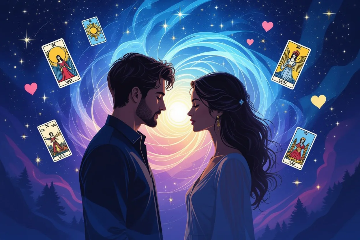 タロットで見える彼の深層心理と隠された本音の可視化イメージ