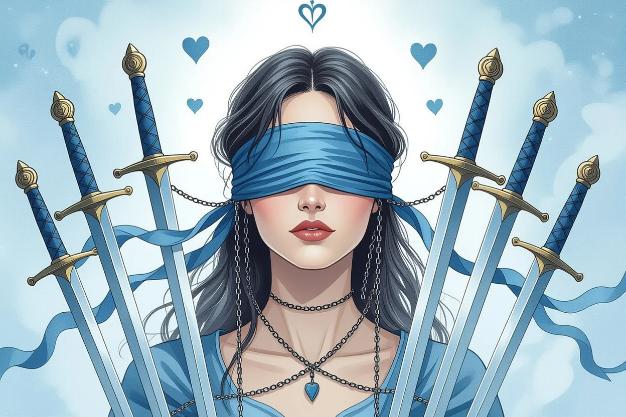 ソードの8のタロットカードで恋愛の葛藤と本音を表現