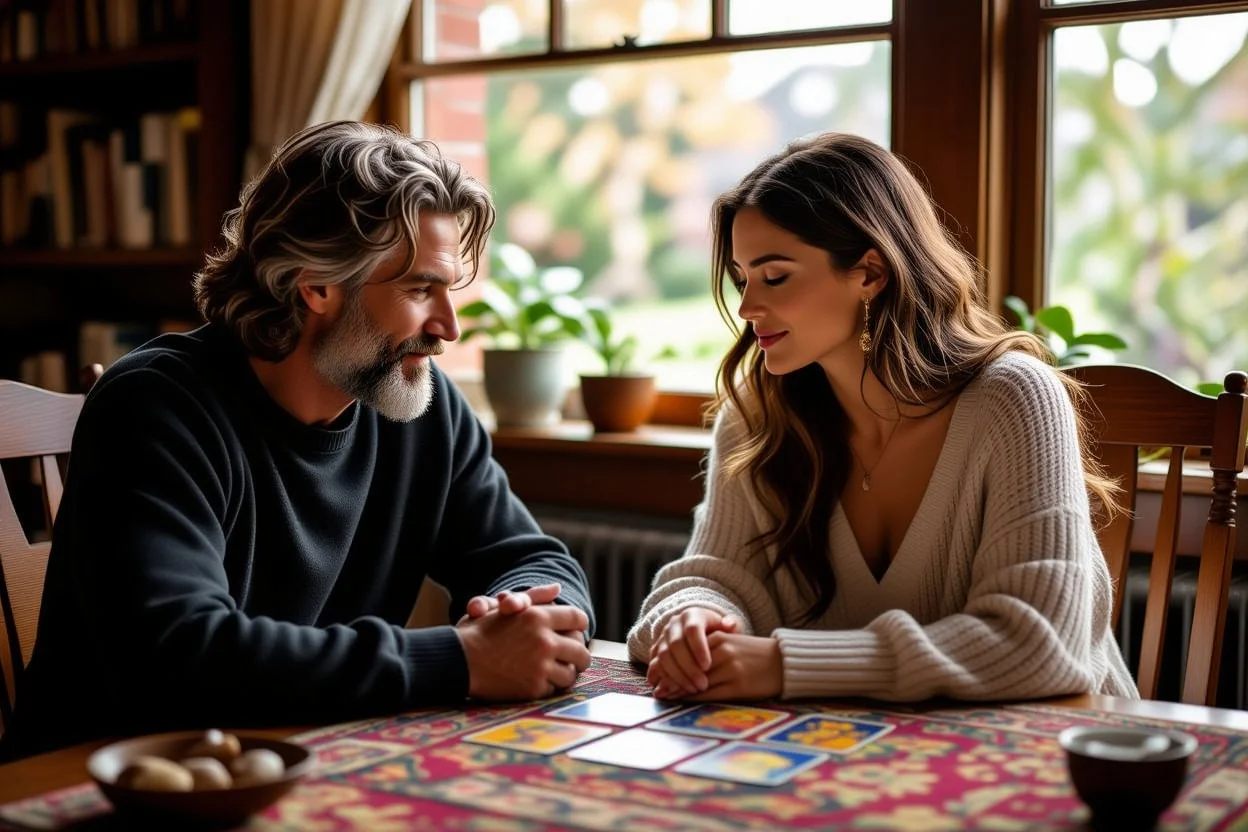 タロットカードを使った恋愛相談、現実的な関係性を築く夫婦