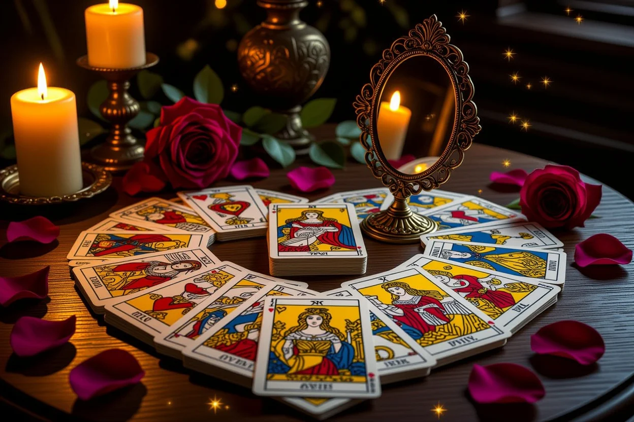 恋愛タロットカードと鏡による自己理解と深層心理の読み解き