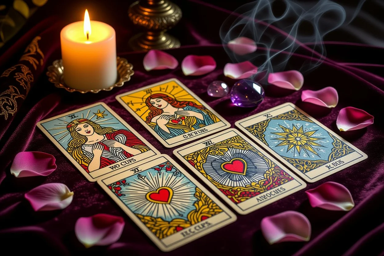 恋愛タロットカードスプレッド・ろうそくの光・神秘的な占い