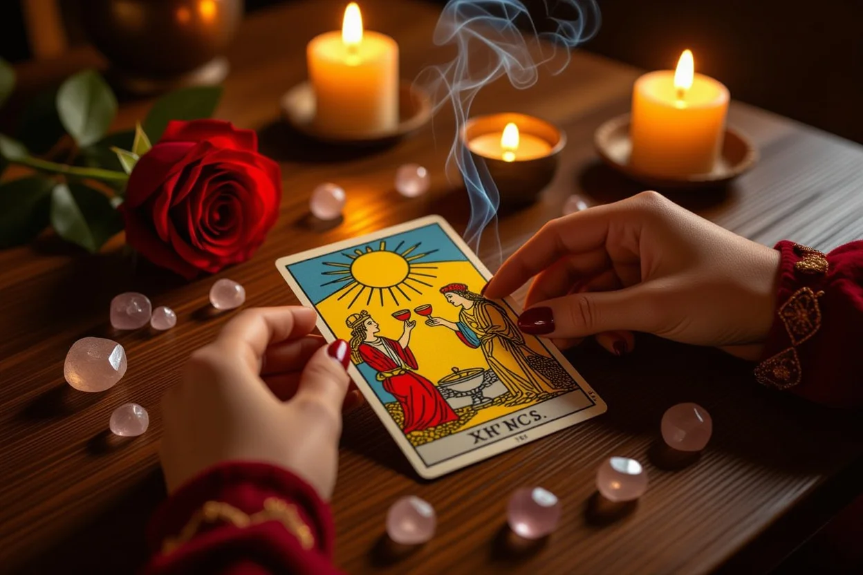 恋愛タロットリーディング・カップの2・ロマンス・神秘的な雰囲気