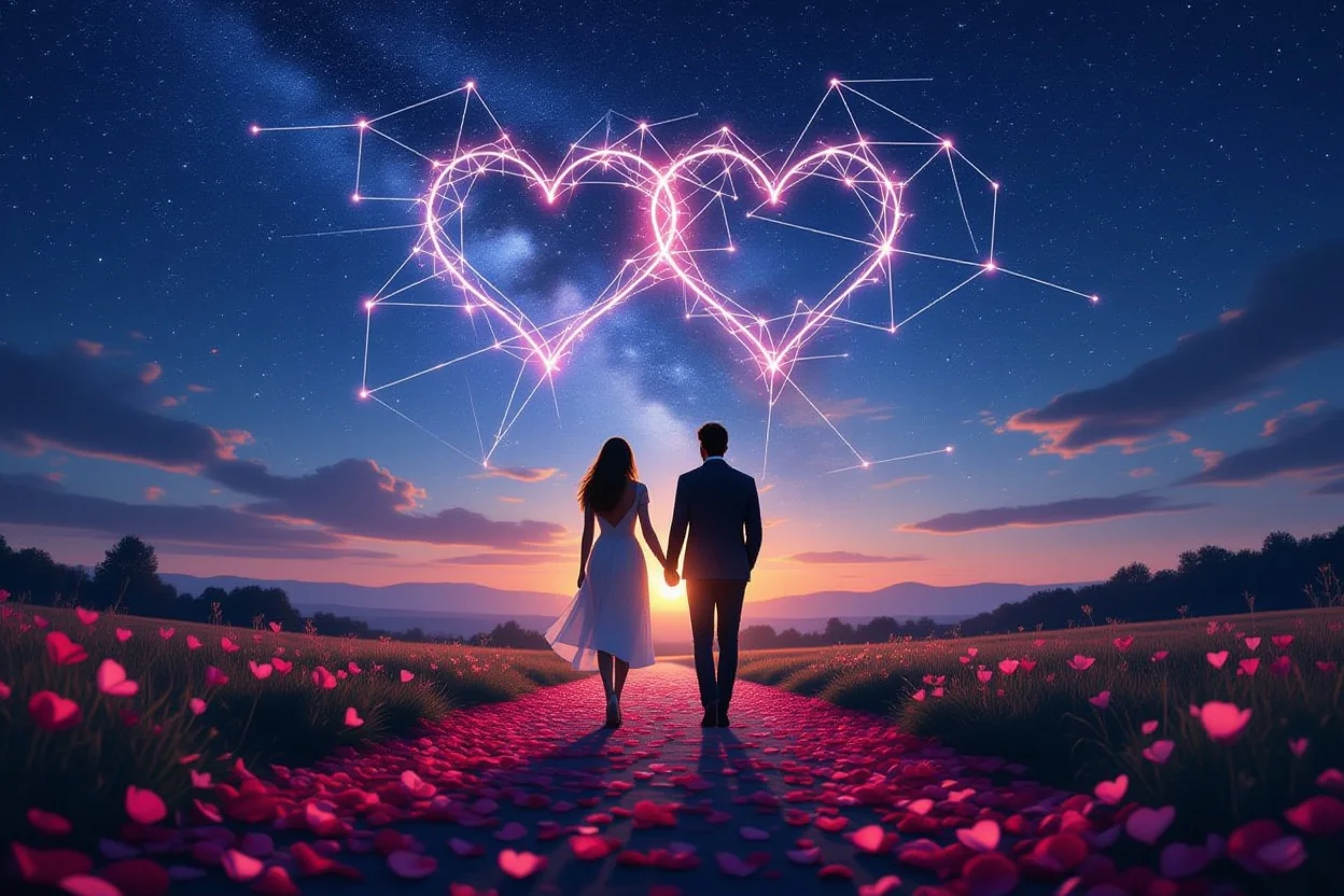 理想の恋人を引き寄せる宇宙の法則と星空のロマンチックシーン