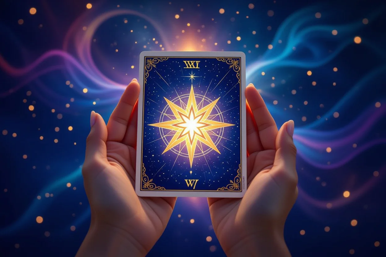 内なる声を聞くための神秘的なタロットカードと宇宙エネルギー